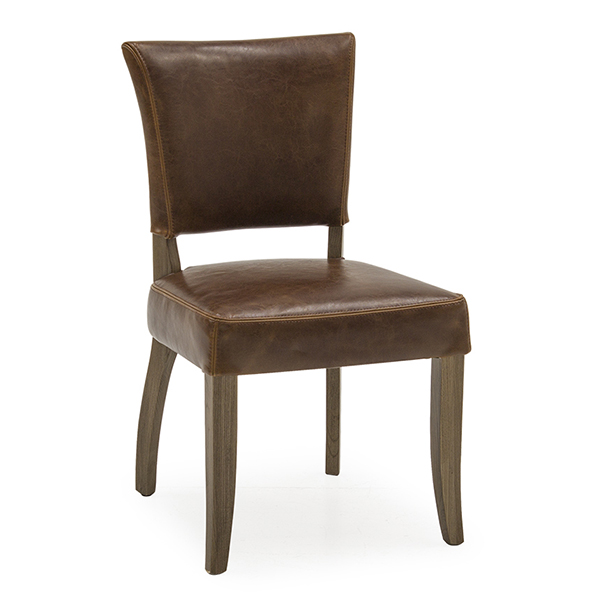 Duke Dining Chair Leather - Tan Brown (Box of 2)